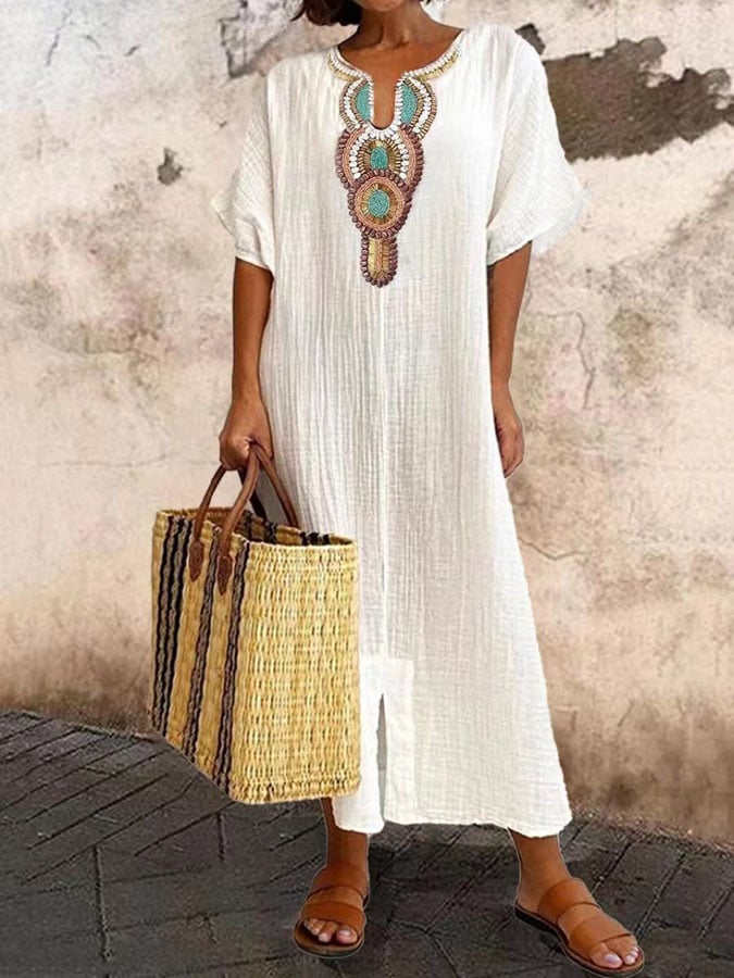 Marie | Kaftan avec détails brodés